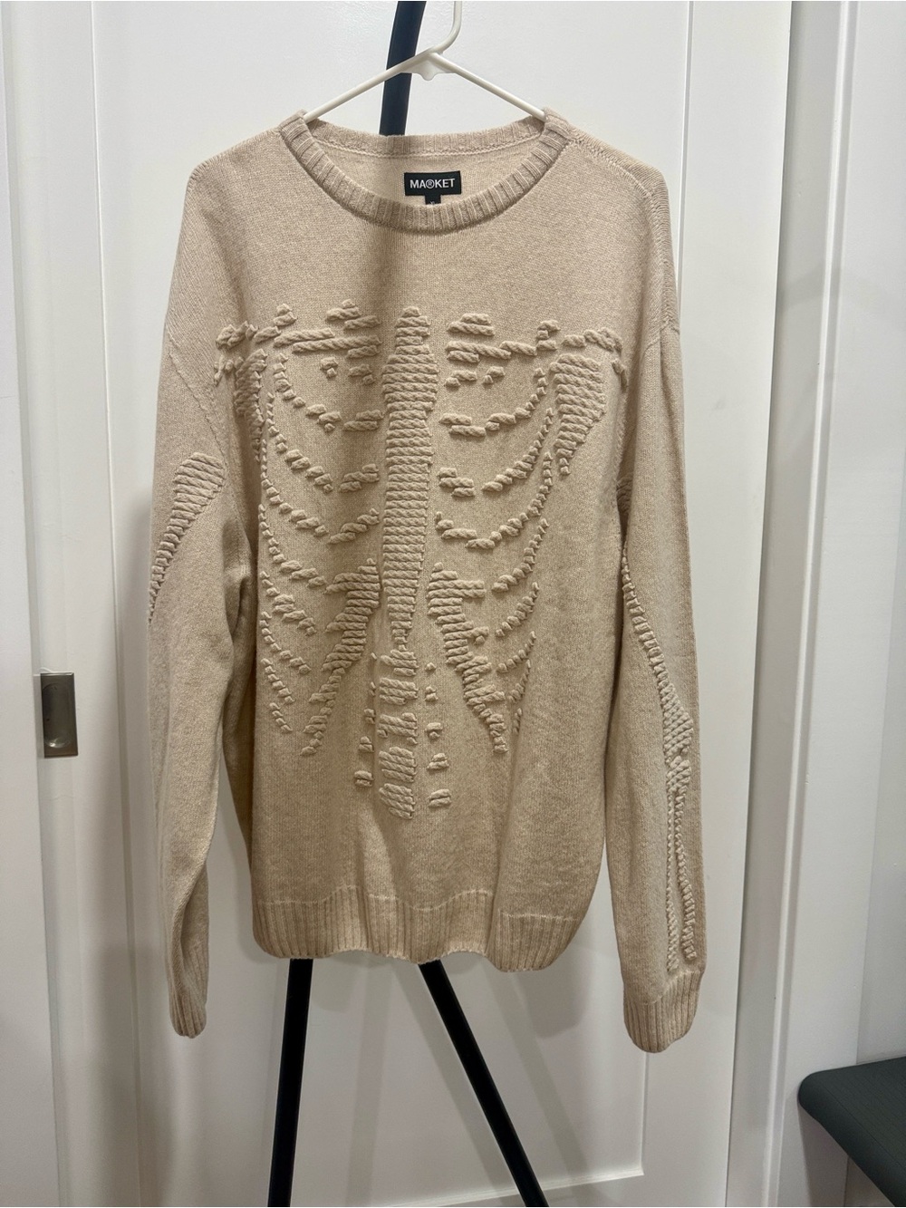 MARKET X KX LABS SKELETON SWEATER - BONE XL